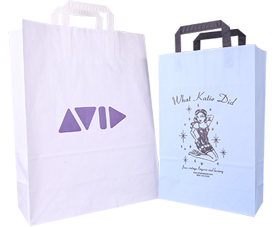 Printed twist handle paper bags