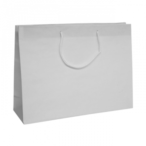 400mm White Recycled Paper Carrier Bags