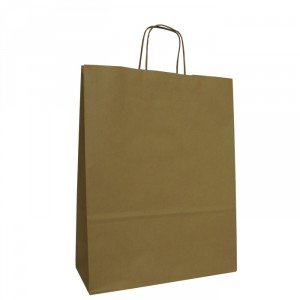 240mm Brown Twisted Handle Paper Carrier Bags