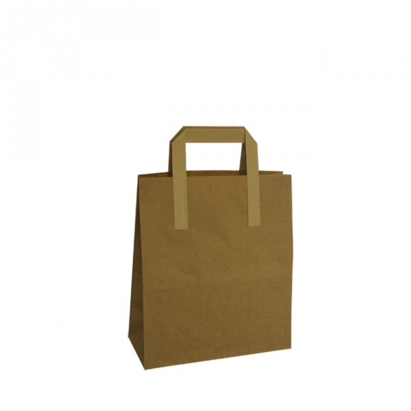 260mm Brown Paper Carrier Bags External Handles